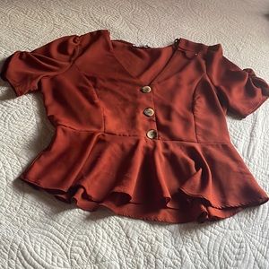 Rust orange blouse good condition